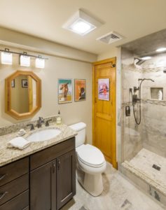 Bathroom Remodel - Custom vanity lighting Rhode Island luxury coastal home