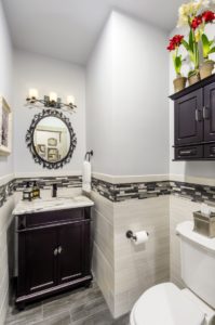 Bathroom Remodel - Custom tile flooring Rhode Island luxury coastal home